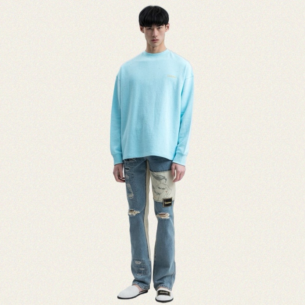 We11done Logo Print Long Sleeve Shirt